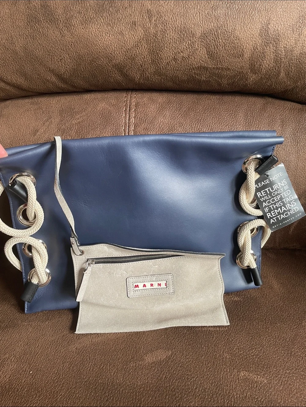 Marni Satellite Calf Leather Clutch Bag